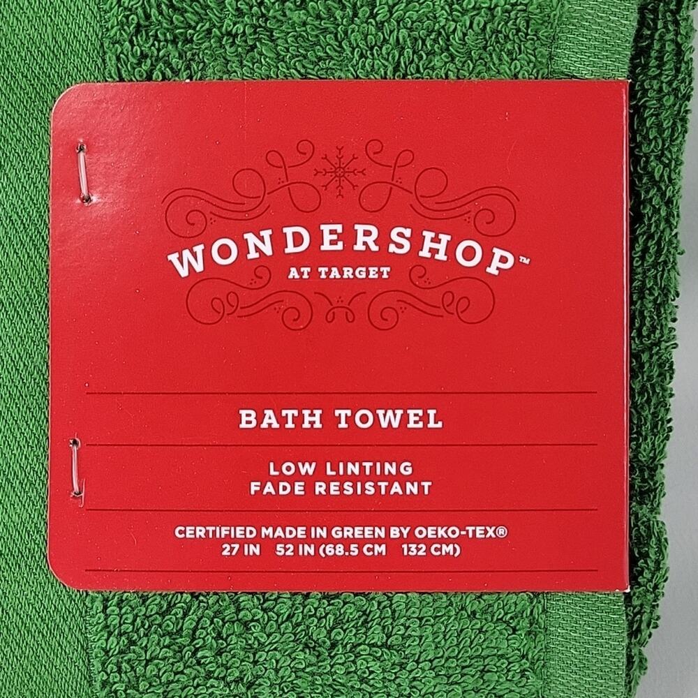 Wondershop Bath Towels, Set of Four, Xmas Green, NWT - Picture 2 of 4